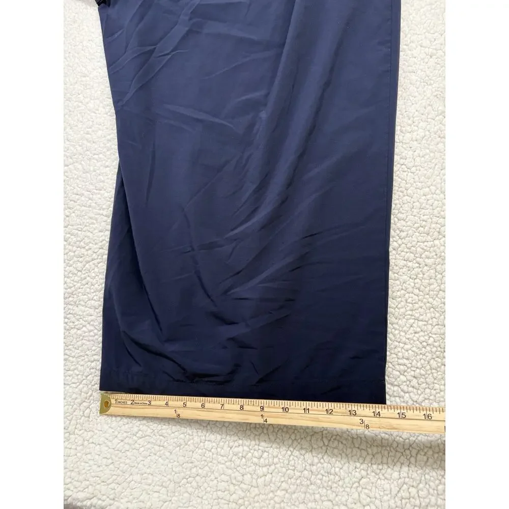 Athleta Brooklyn Wide Leg Crop Pant Womens 20 Navy Pull On Stretch Athleisure